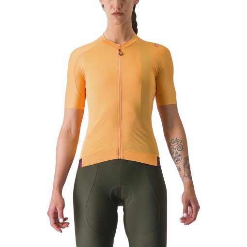 Foto de Castelli Maillot de Manga Corta Mujer - Espresso - soft orange/deep bordeaux 866