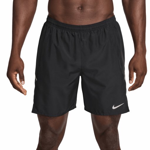 Photo produit de Nike Miler Dri-FIT Short running pour hommes - black/black/reflective silver IF2054-010
