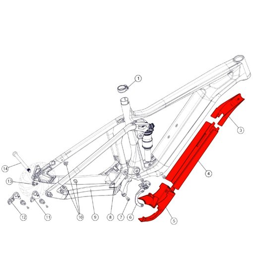 Immagine prodotto da BMC Downtube Cover Kit - 301241