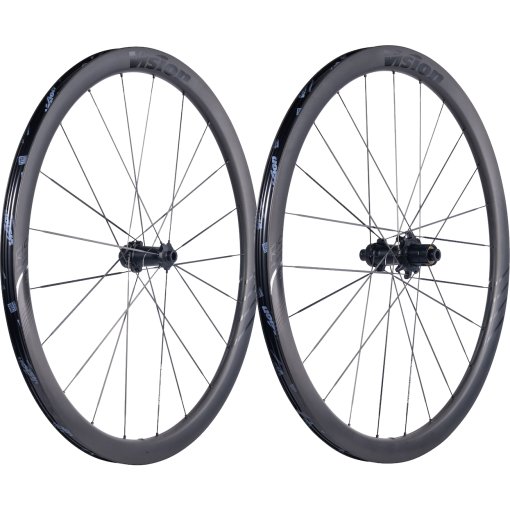 Productfoto van Vision Metron 37 RS Wielset - 28&quot; | Carbon | Clincher | Centerlock - 12x100mm | 12x142mm - Shimano HG