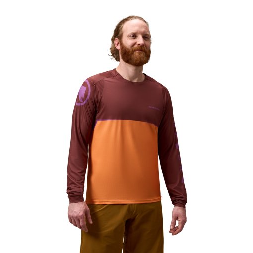 Produktbild von Endura Core Printed Langarmshirt Herren - end orange