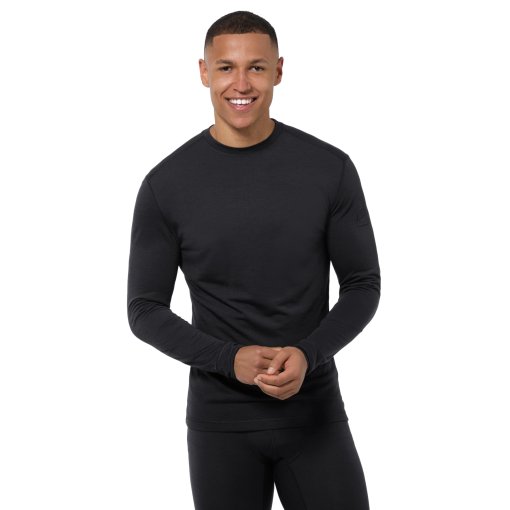 Produktbild von SUPER.NATURAL Bio Base Langarmshirt Herren - Jet Black