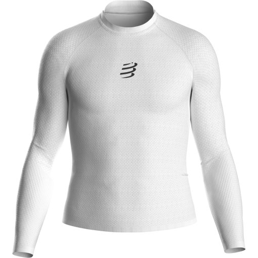 Picture of Compressport 3D Thermo Ultralight Longsleeve Shirt Unisex - white/black