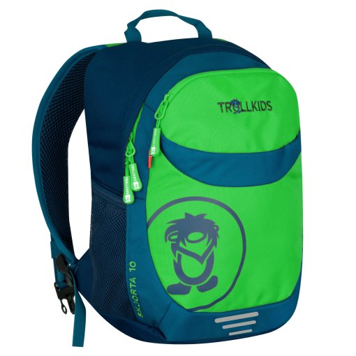 Productfoto van Trollkids Skjorta Rugzak 10L Kinderen - Fresh Green/Dark Marine/Mystic Blue