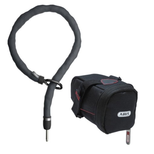 Photo produit de ABUS Chaîne d&#039;Antivol de Cadre - Adaptor Chain Superior + Sacoche de Selle ST 5950 2.0 - 7 mm | 100 cm | BK 7Ks/100 noir