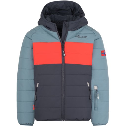 Foto de Trollkids Chaqueta Esquí Niño - Hafjell PRO - steel blue/navy/rojo