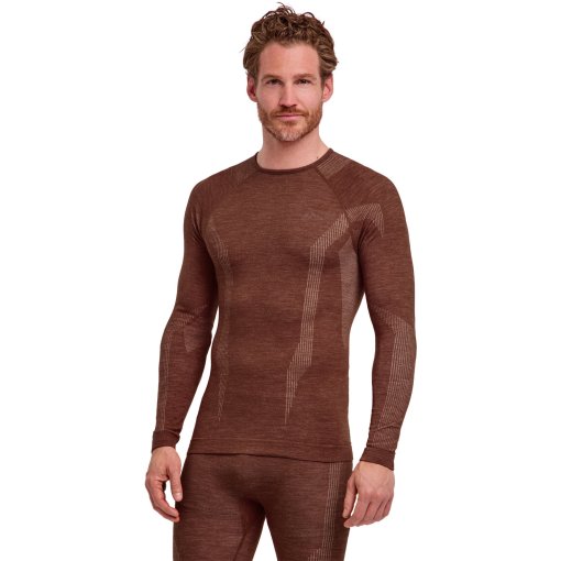 Produktbild von Falke Wool-Tech Langarmshirt Herren - chestnut 5534