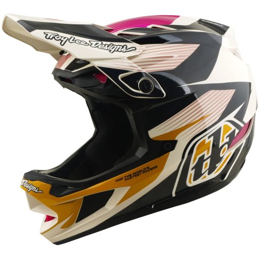 Productfoto van Troy Lee Designs D4 Polyacrylite MIPS Helm - Turbo Acid/Fuchsia