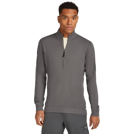 Foto de Icebreaker Camiseta de Manga Larga Hombre - Merino 260 Waffle Knit Wander Half Zip - Obsidian