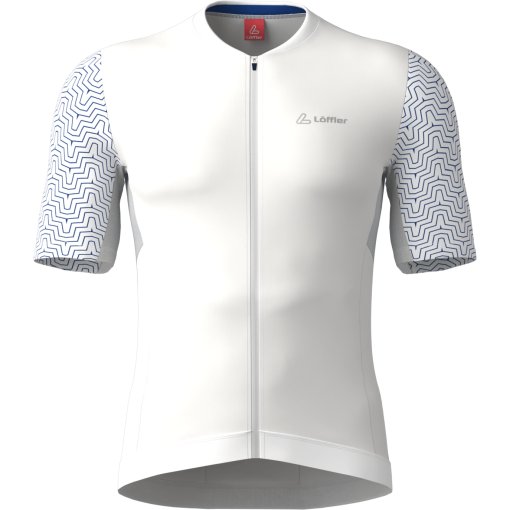 Picture of Löffler Gordy Mid Full Zip Bike Jersey Men - white/marin A16