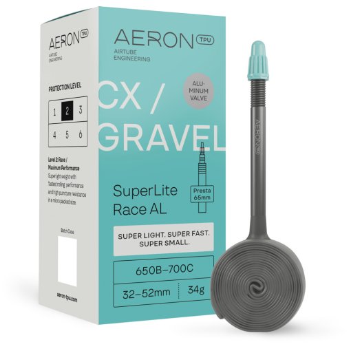 Produktbild von Aeron SuperLite Race AL CX/Gravel Schlauch - 27.5/28&quot; | 32-52mm - SV - 65m