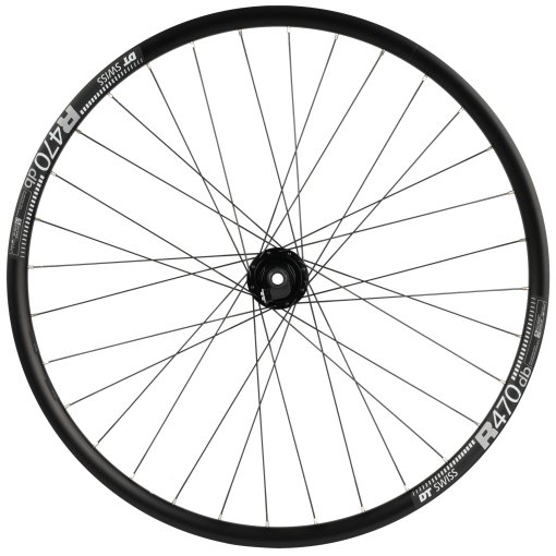 Immagine prodotto da Shimano | DT Swiss - Ruota Anteriore con Dinamo a Mozzo - DH-UR705 | R 470 - 28&quot; | Clincher | Centerlock - 12x100mm - nero