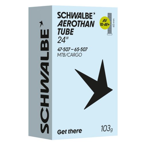 Productfoto van Schwalbe Aerothan Binnenband - No. 10-AE+ | 24&quot; | MTB/Cargo+ - 47/65-507 | AV 40mm