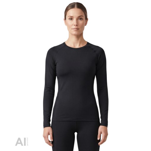 Billede af Löffler Transtex® Merino Langærmet undertrøje til damer - black 990