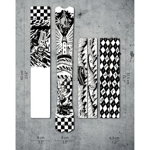 Immagine prodotto da DYEDBRO Pellicola Protettiva per Telaio MTB - Surfs Up - nero