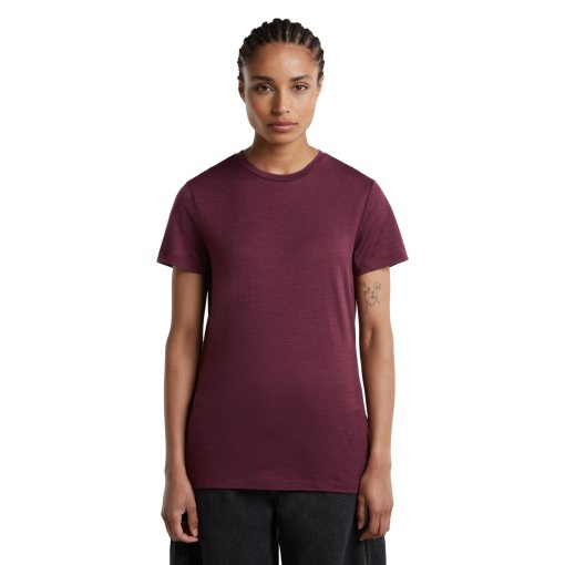 Productfoto van Icebreaker Merino 150 Tech Lite T-shirt voor dames - Dk Berry