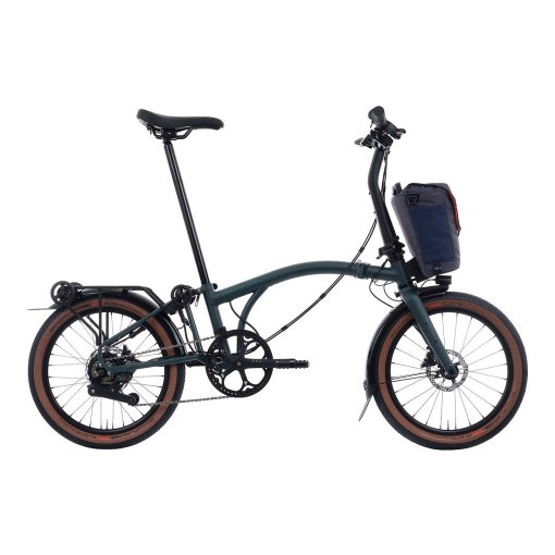 Productfoto van Brompton Electric G Line - 4 Speed - Large Bar - Telescopic Seatpost - Rear Rack - 20&quot; Elektrische Vouwfiets - 2026 - forest green