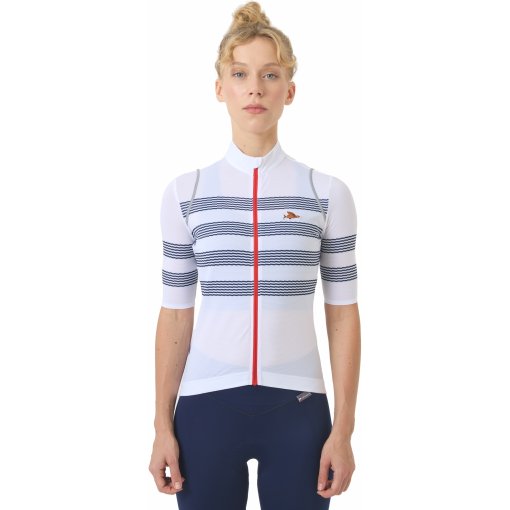 Zdjęcie: Café du Cycliste Mona 2.0 Koszulka Rowerowa z Krótkim Rękawem Kobieta - mariniere