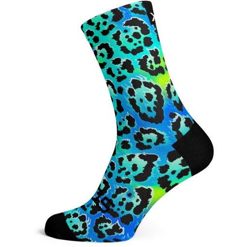 Picture of Sox Footwear Bright &amp; Funky Socks - electric leopard blue