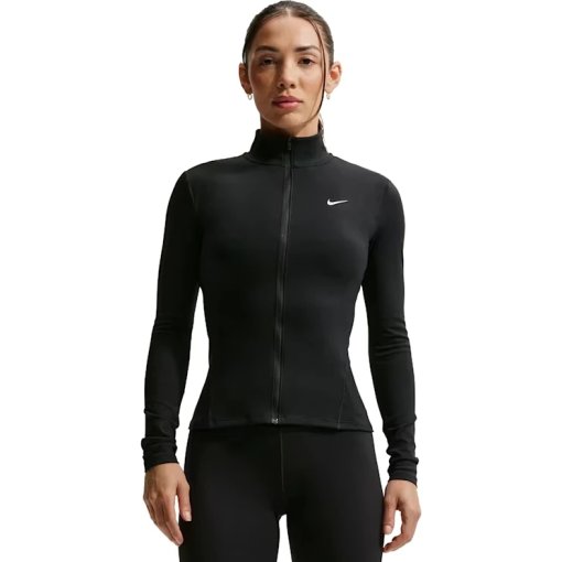 Picture of Nike One Dri-FIT Fitted Jacket Women - black/white IM7046-010