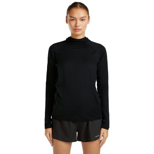 Foto de Icebreaker 150 MerinoFine™ Ace Sudadera con capucha y manga larga para mujer - Black