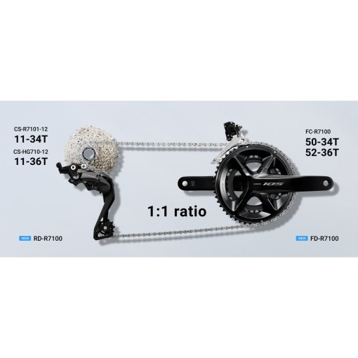 パーツ Shimano 105 R7120, SHIMANO ( シマノ ) コンポセット SHIMANO 105 R7120 グループ