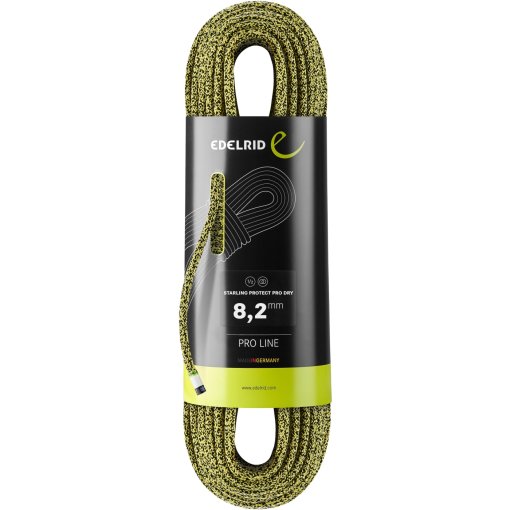 Photo produit de Edelrid Corde Escalade - Starling Protect Pro Dry 8,2 mm - 50 m - yellow-night