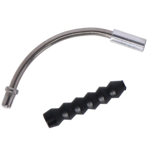 Produktbild von XLC BR-X101 90° Edelstahl Zugführungsrohr für V-Brakes + Faltenbalg