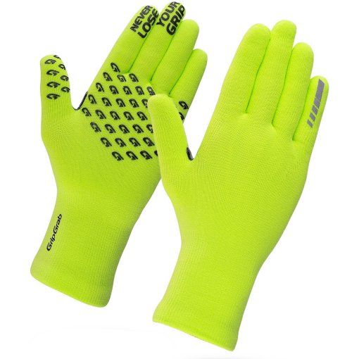 Zdjęcie: GripGrab Waterproof Knitted Rękawiczki - Yellow Hi-Vis