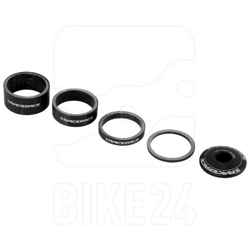 Foto de Race Face Juego de dirección Spacer Kit - 1 1/8 Pulgadas - Carbono - negro
