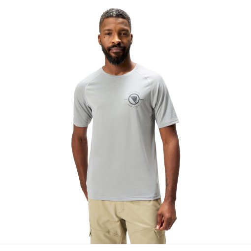 Loop Tech Kurzarm-Shirt Herren - dreich grey