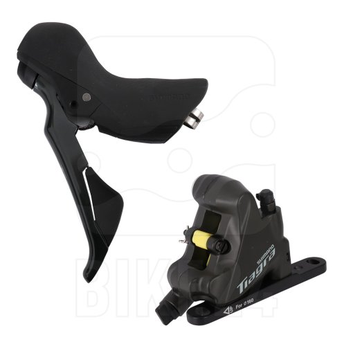 Immagine prodotto da Shimano Tiagra ST-4720 + BR-4770 STI + Freno a Disco Idraulico - Flat Mount - 2 Velocità - Set Anteriore