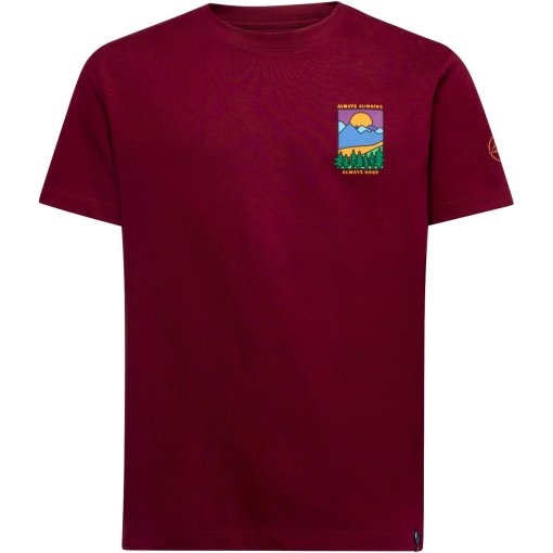 Picture of La Sportiva Always Climbing T-Shirt Men - Mountain Red/Redwood