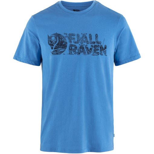 Foto de Fjällräven Camiseta Hombre - Lush Logo - un blue