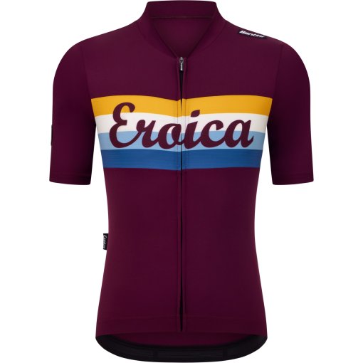 Photo produit de Santini Eroica Timo Maillot à manches courtes pour hommes ER94075CTIMO - bordeaux BR