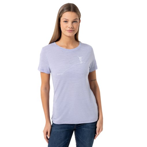 Photo produit de SUPER.NATURAL T-Shirt Femme - Bergglück - Candy Melange/Feather Grey
