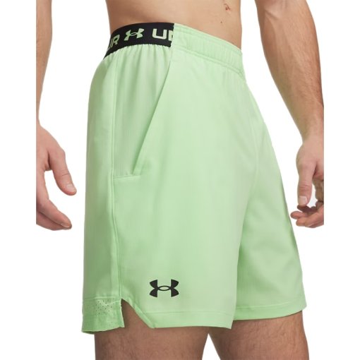 Photo produit de Under Armour Short Homme - UA Vanish Woven 6&quot; - Lumos Lime/Ultimate Black