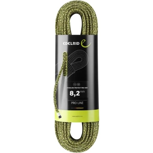 Photo produit de Edelrid Corde Escalade - Starling Protect Pro Dry 8,2 mm - 70 m - yellow-night