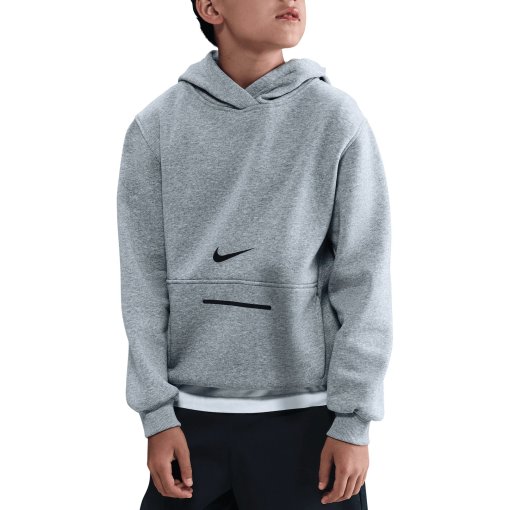 Photo produit de Nike Sweat à Capuche Enfants - Sportswear Club Brand Fleece - dark grey heather/black HV0392-063