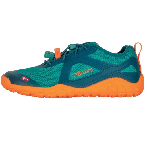 Produktbild von Trollkids Skanden Hiker Barfußschuhe Kinder - Sea Green/Lagoon Green/Sahara Sunset
