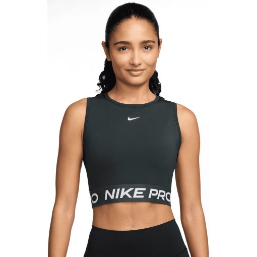 Foto de Nike Camiseta de Tirantes Mujer - Pro Dri-FIT Crop - seaweed/white FZ3615-390
