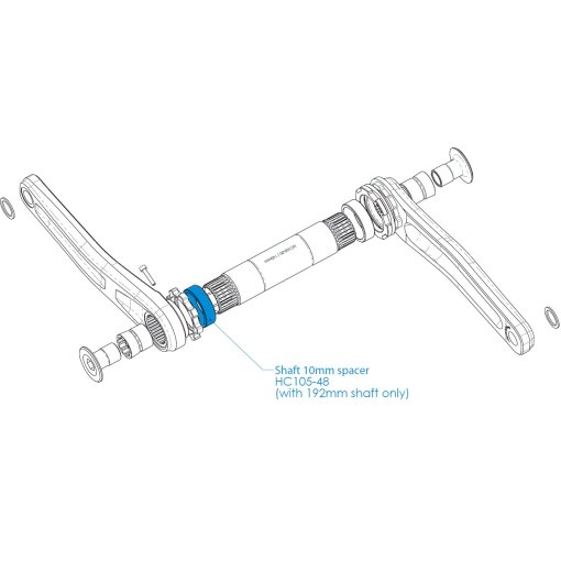 Immagine prodotto da Hope Crank Axle Spacer 10mm (120mm Fatbike) - HC105-48N