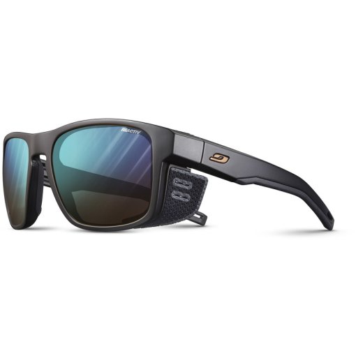 Zdjęcie: Julbo Shield M Okulary przeciwsłoneczne - Black/Black - Blue Flash Reactiv 2-4