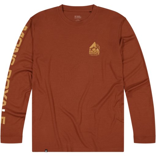 Foto de Mons Royale Camiseta de Manga Larga Hombre - Icon Merino Classic - sienna