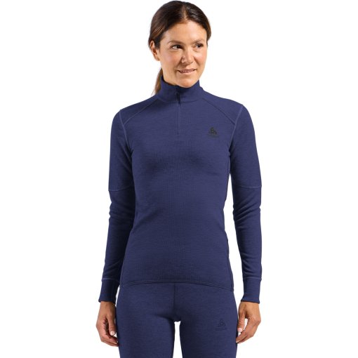 Foto de Odlo Camiseta Interior Manga Larga Mujer - Active X-Warm Half-Zip Turtleneck - skipper blue