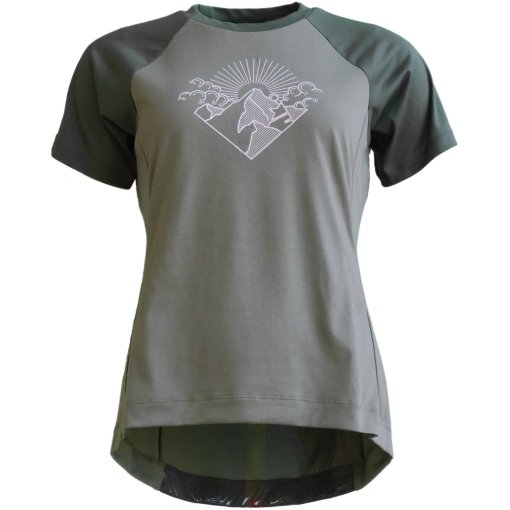 Produktbild von Zimtstern PureFlowz Kurzarm MTB-Trikot Damen - Dusty Olive/Forest Night