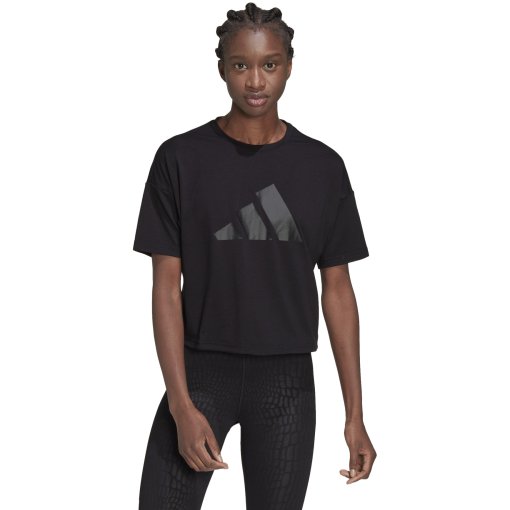 Produktbild von adidas Train Icons 3 Bar Logo T-Shirt Damen - schwarz HD8973