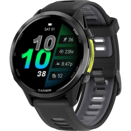 Produktbild von Garmin Forerunner 970 GPS Smartwatch - Schwarz/Carbongrau Titan DLC
