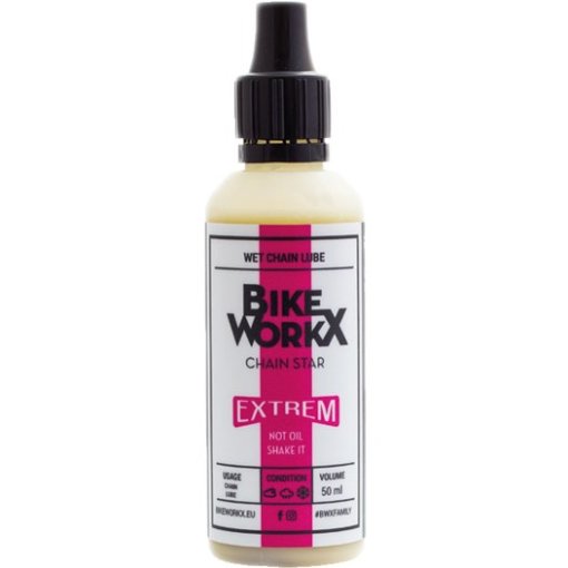 Photo produit de BikeWorkx Chain Star Extrem - Huile de Chaîne - Flacon applicateur - 50ml