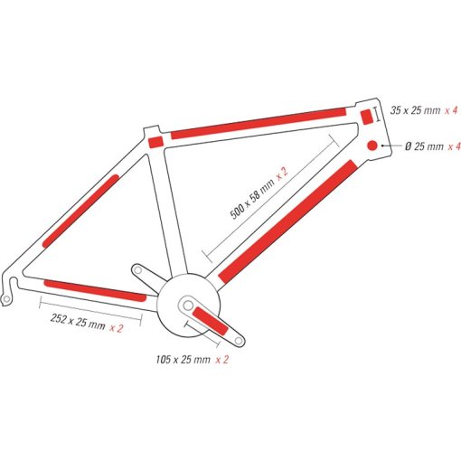 Immagine prodotto da Zéfal Frame Safety Sticker Skin Armor Set L - clear